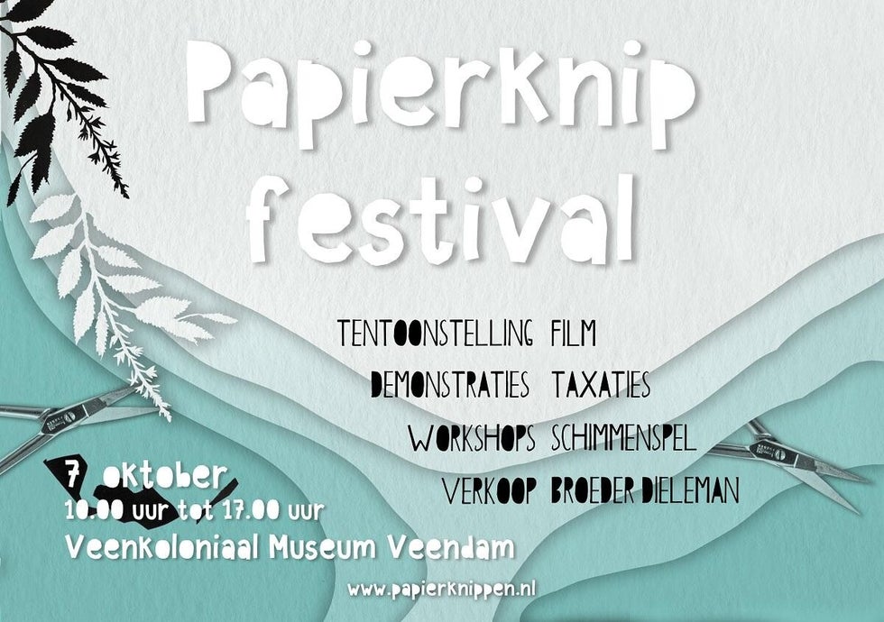 Nationaal Papierknipfestival Zaterdag 7 oktober: Veenkoloniaal Museum Veendam